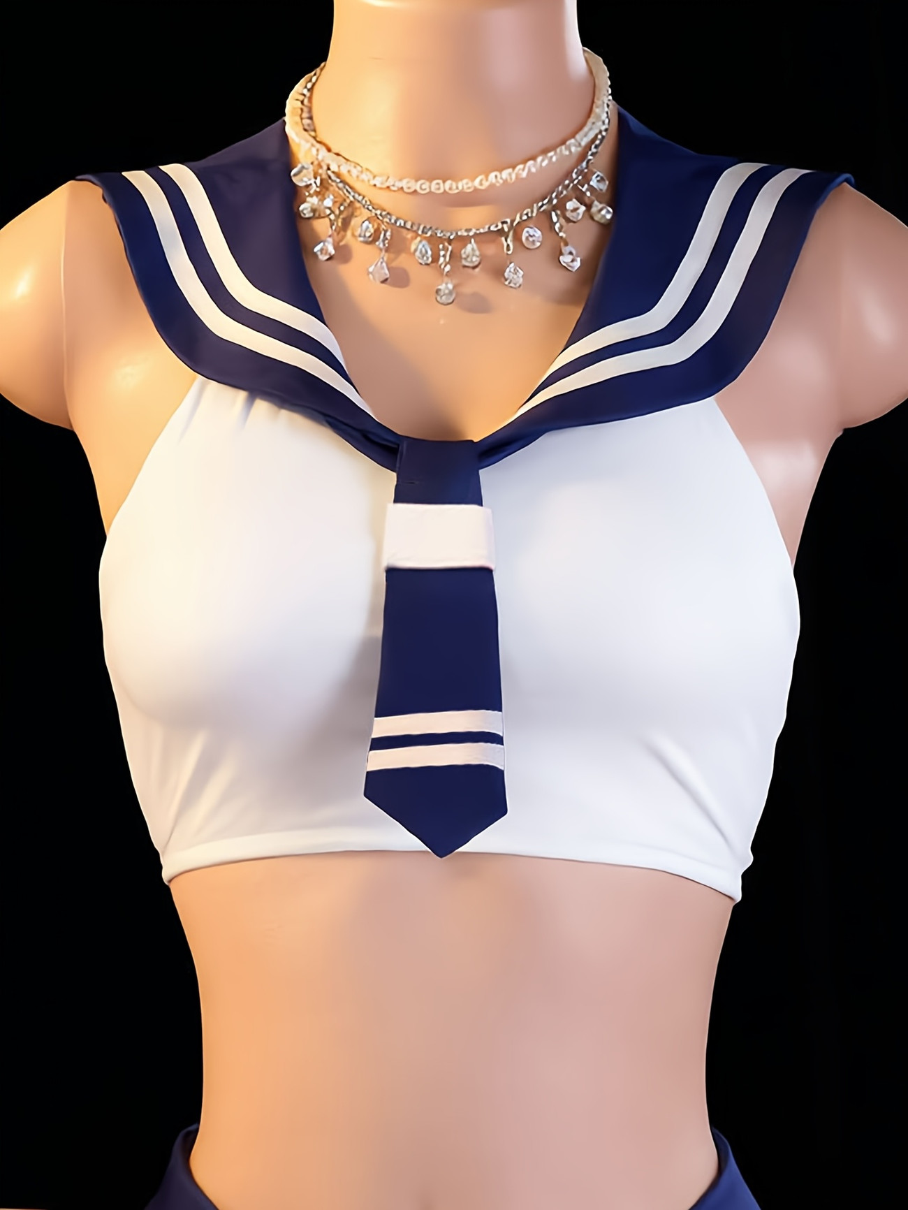 Women's 2Pcs Sailor Role Play  - огляд і ціна Garter Belt Set