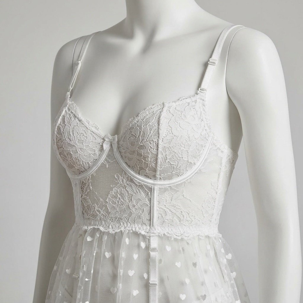 Women's White Lace Lingerie Se - огляд і ціна Babydoll Chemise Night