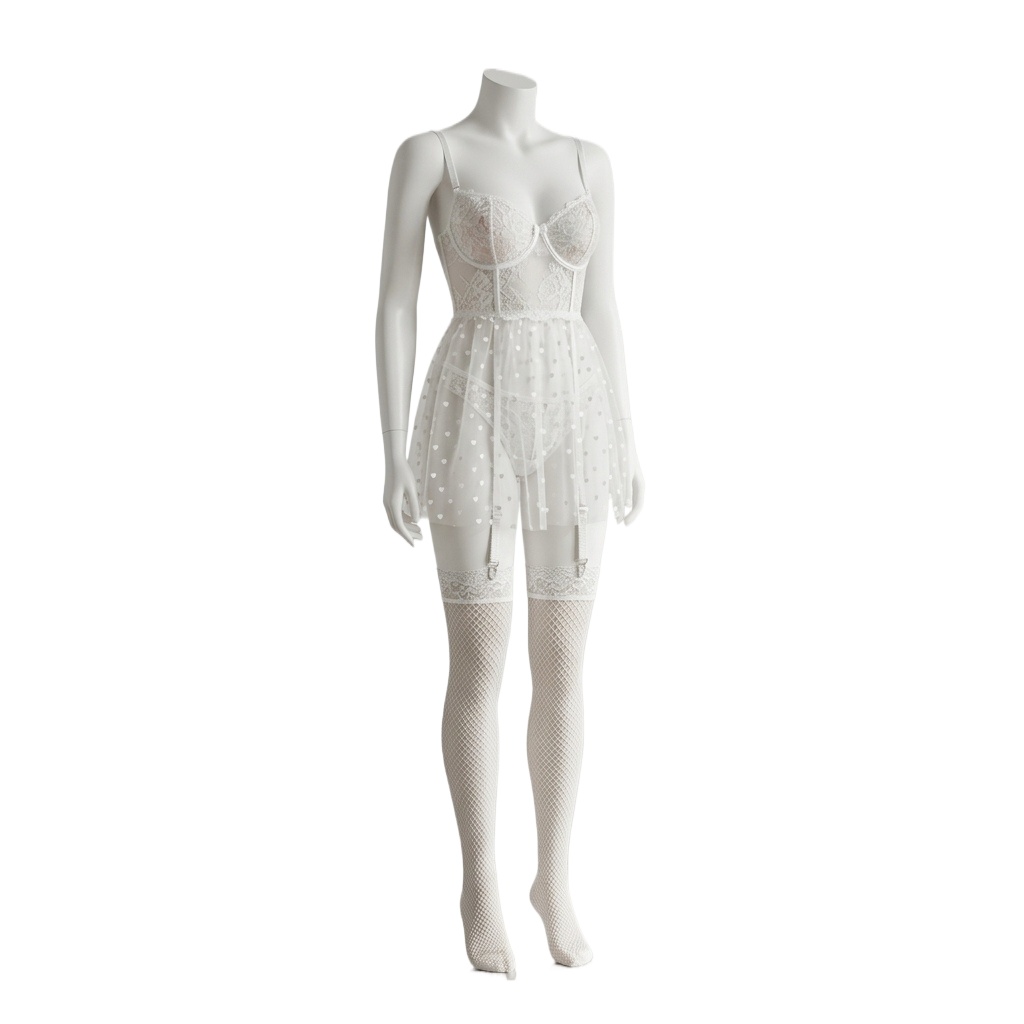 Women's White Lace Lingerie Se - огляд і ціна Babydoll Chemise Night